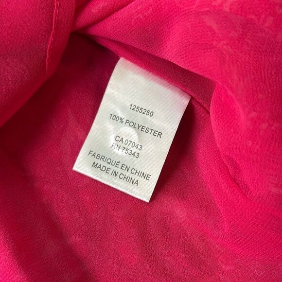 Joie red/pink floral shirt/top ruffle summer Sz M - Picture 8 of 11